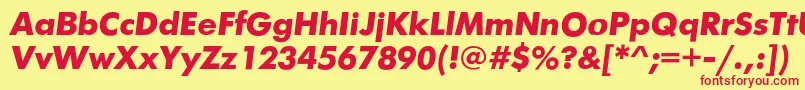FuturafuturiscBolditalic Font – Red Fonts on Yellow Background