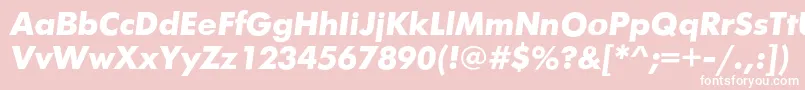 FuturafuturiscBolditalic-Schriftart – Weiße Schriften auf rosa Hintergrund