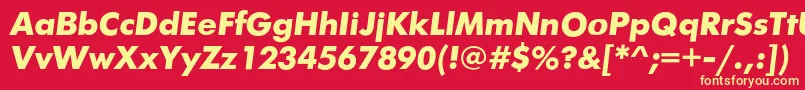 FuturafuturiscBolditalic Font – Yellow Fonts on Red Background