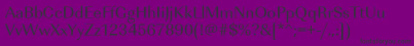 フォントUrwimperialt – 紫の背景に黒い文字