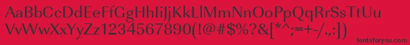フォントUrwimperialt – 赤い背景に黒い文字