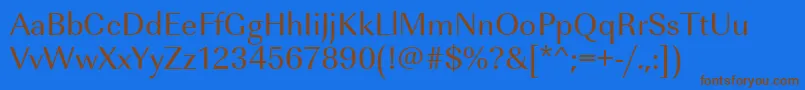 Urwimperialt Font – Brown Fonts on Blue Background