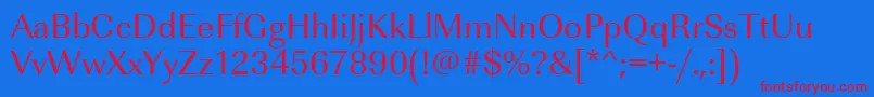 Urwimperialt Font – Red Fonts on Blue Background