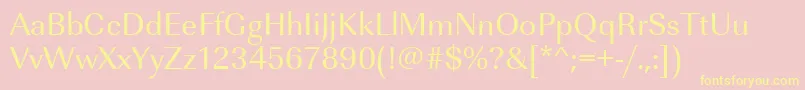 Urwimperialt Font – Yellow Fonts on Pink Background