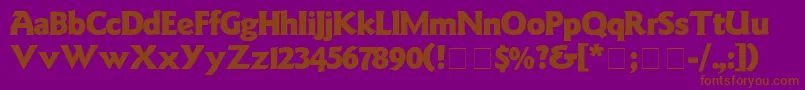 GoudyBlack Font – Brown Fonts on Purple Background