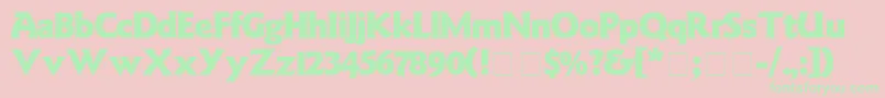 GoudyBlack Font – Green Fonts on Pink Background