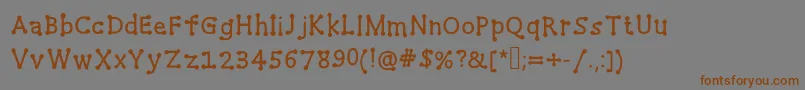 Шрифт Fagr – коричневые шрифты на сером фоне