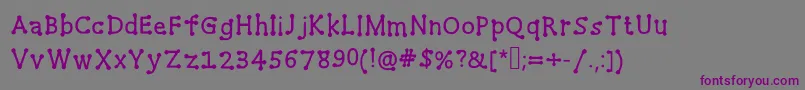 Шрифт Fagr – фиолетовые шрифты на сером фоне