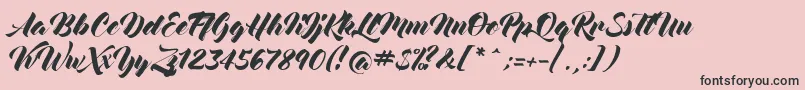 MockingBird Font – Black Fonts on Pink Background