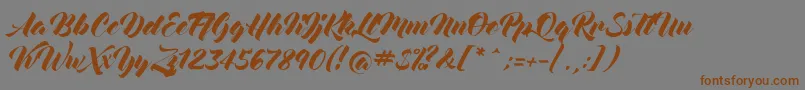 MockingBird Font – Brown Fonts on Gray Background