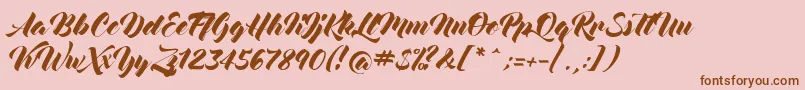 MockingBird Font – Brown Fonts on Pink Background