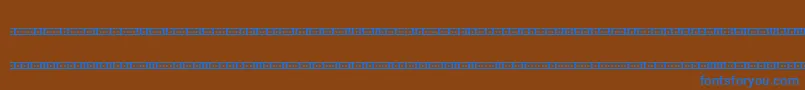 Bin01st Font – Blue Fonts on Brown Background