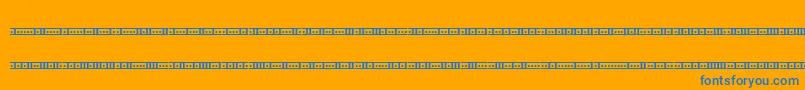 Bin01st Font – Blue Fonts on Orange Background