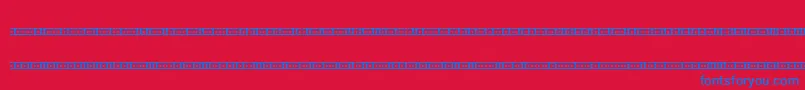 Police Bin01st – polices bleues sur fond rouge