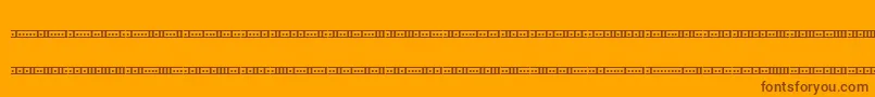 Bin01st-Schriftart – Braune Schriften auf orangefarbenem Hintergrund