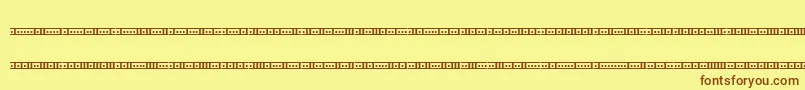Fonte Bin01st – fontes marrons em um fundo amarelo