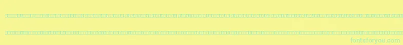 Bin01st Font – Green Fonts on Yellow Background