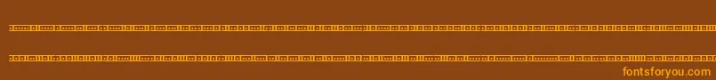 Bin01st-Schriftart – Orangefarbene Schriften auf braunem Hintergrund