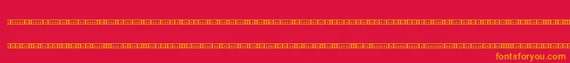 Bin01st Font – Orange Fonts on Red Background
