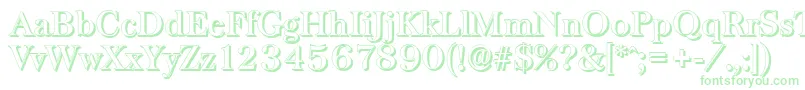 BaskervilleshadowMediumRegular Font – Green Fonts on White Background