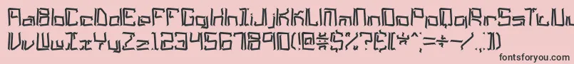 LyneousBrk Font – Black Fonts on Pink Background