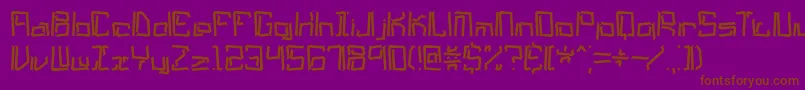 LyneousBrk Font – Brown Fonts on Purple Background