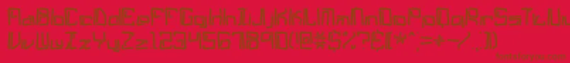 LyneousBrk Font – Brown Fonts on Red Background