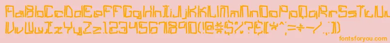 LyneousBrk Font – Orange Fonts on Pink Background