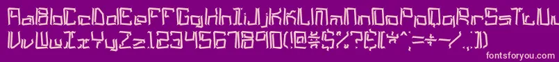 LyneousBrk Font – Pink Fonts on Purple Background