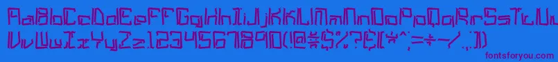 LyneousBrk Font – Purple Fonts on Blue Background