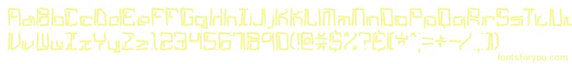 LyneousBrk Font – Yellow Fonts on White Background