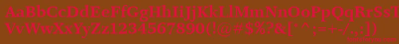 Шрифт ResPublicaBold – красные шрифты на коричневом фоне