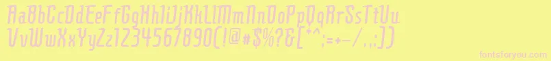 ComonsLight Font – Pink Fonts on Yellow Background