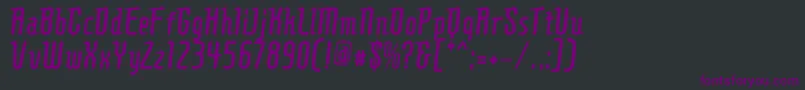 Шрифт ComonsLight – фиолетовые шрифты на чёрном фоне