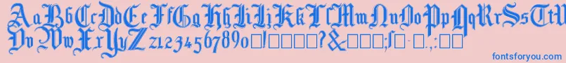 Mottisfontno3 Font – Blue Fonts on Pink Background