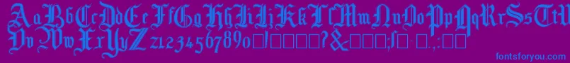 Mottisfontno3 Font – Blue Fonts on Purple Background