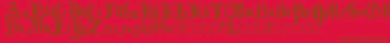 Mottisfontno3 Font – Brown Fonts on Red Background