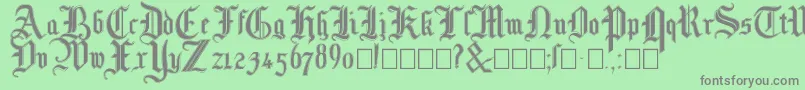 Mottisfontno3 Font – Gray Fonts on Green Background