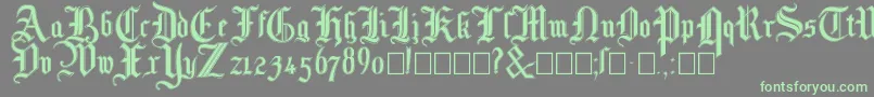 Mottisfontno3 Font – Green Fonts on Gray Background