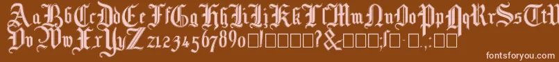 Mottisfontno3 Font – Pink Fonts on Brown Background