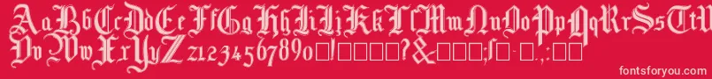 Mottisfontno3 Font – Pink Fonts on Red Background