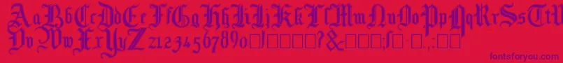 Mottisfontno3 Font – Purple Fonts on Red Background