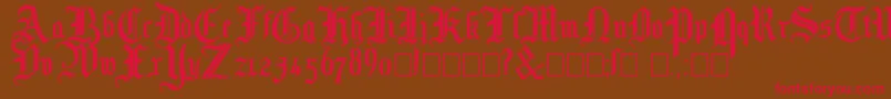 Mottisfontno3 Font – Red Fonts on Brown Background
