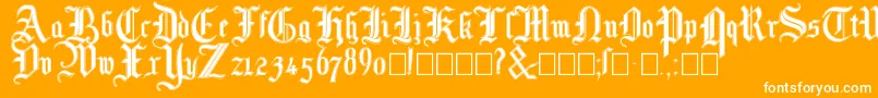 フォントMottisfontno3 – オレンジの背景に白い文字