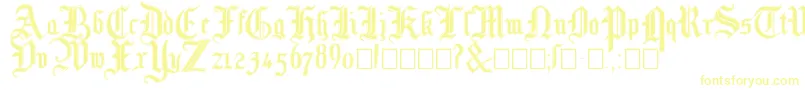 Mottisfontno3 Font – Yellow Fonts on White Background