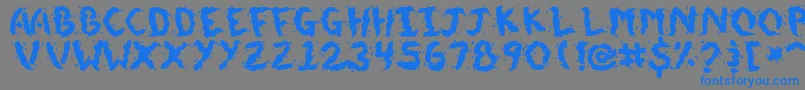 DoggieDoodie Font – Blue Fonts on Gray Background