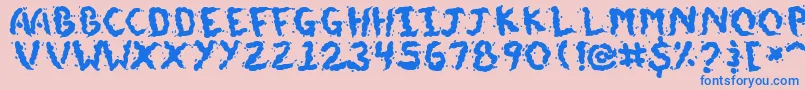 DoggieDoodie Font – Blue Fonts on Pink Background