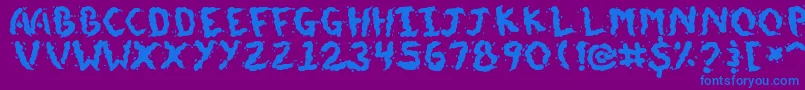 DoggieDoodie Font – Blue Fonts on Purple Background