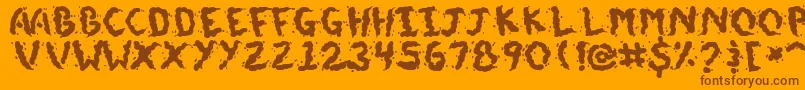 DoggieDoodie Font – Brown Fonts on Orange Background