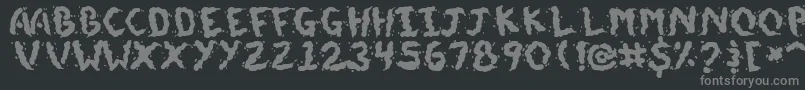 DoggieDoodie Font – Gray Fonts on Black Background